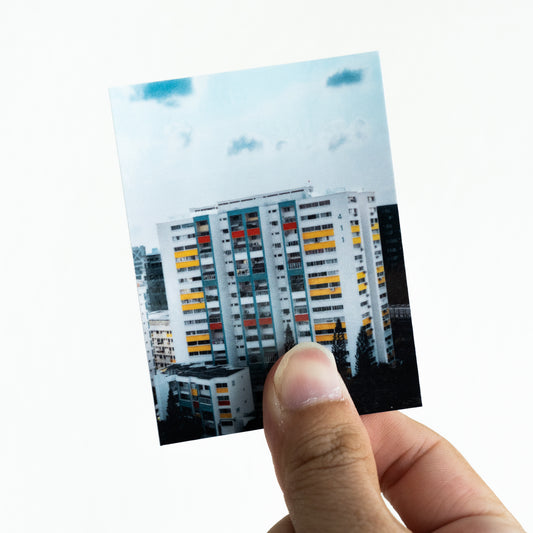 HDB flat from Eunos with clouds